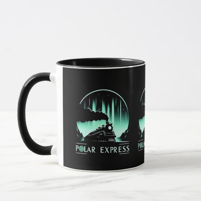 Mug Conception de train Polar Express élégante (Gauche)