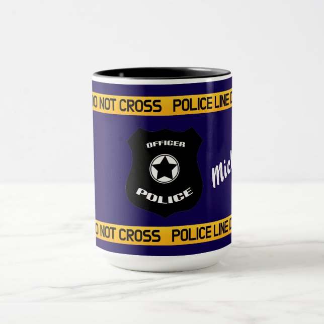 Mug Conception de tribut de police personnalisable ave (Centre)