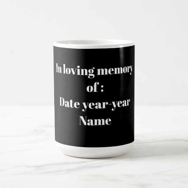 Mug Conception de tribut mémorial – En souvenir affect (Centre)