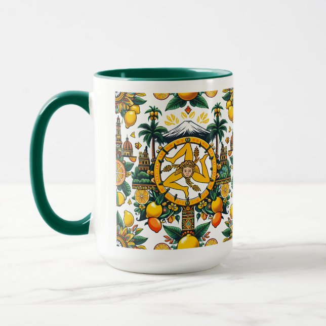 Mug Conception de Trinacria sicilienne  (Gauche)