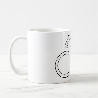 Mug Conception de typographie de chat minimaliste – Ar