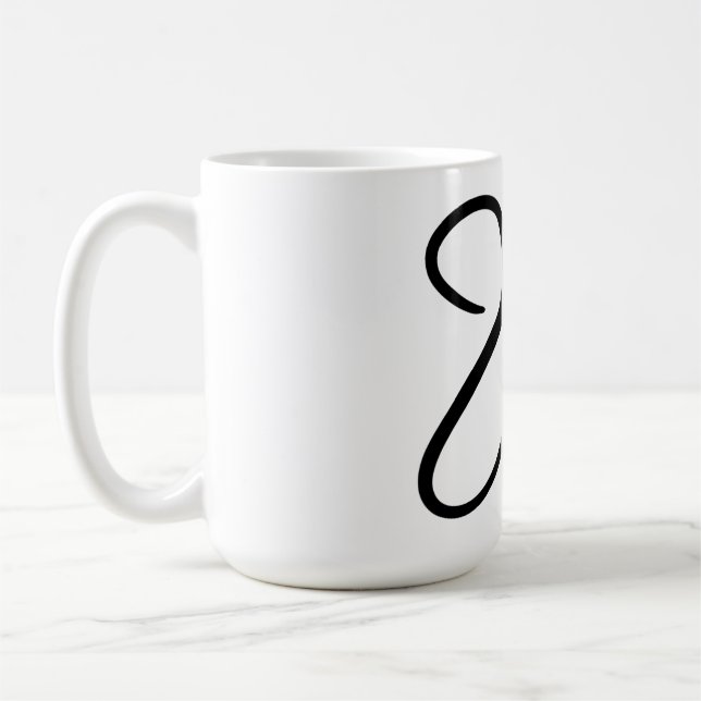 Mug Conception de typographie de mot "amour" minimalis (Gauche)
