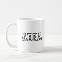 Conception de typographie de nom Abba