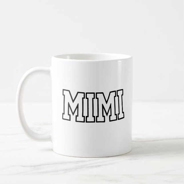 Mug Conception de typographie de nom Mimi (Gauche)