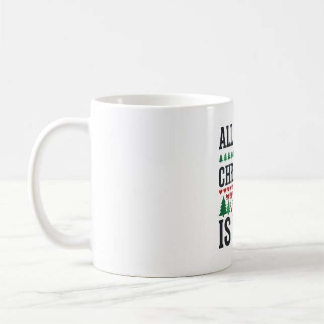 Mug Conception de typographie de vacances de cadeaux d (Gauche)