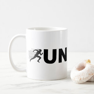 Mug Conception de typographie en course RUN   Coureur 