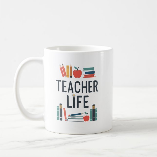 Mug Conception de typographie moderne pour la vie d'en (Gauche)
