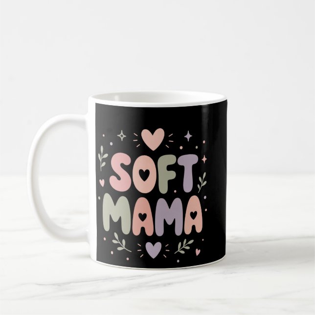 Mug Conception de typographie pastel Maman douce (Gauche)