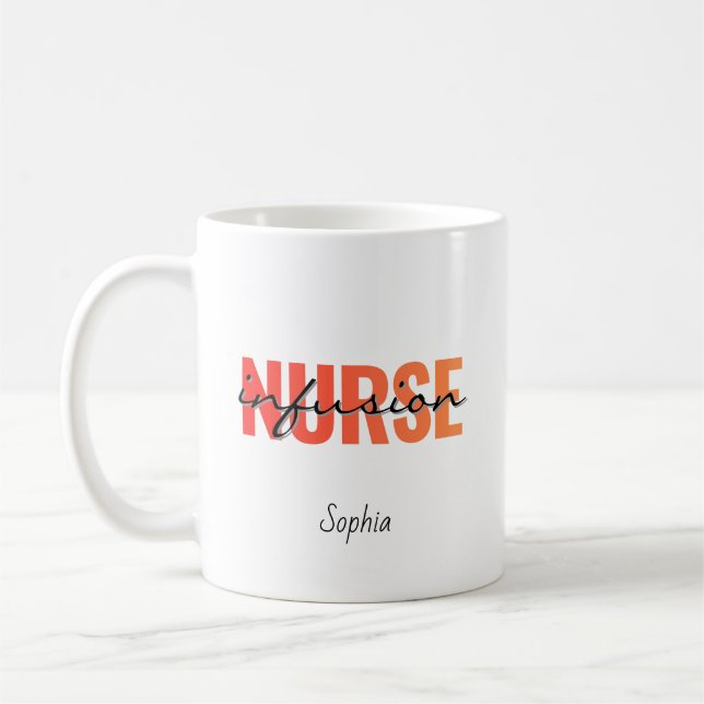 Mug Conception de typographie pour infirmière en perfu (Gauche)