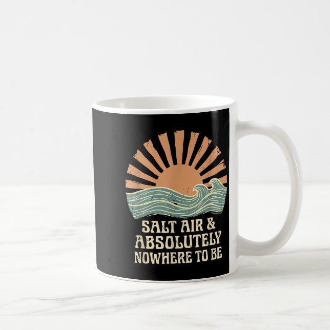 Mug Conception de vagues de plage de vacances en crois (Droite)