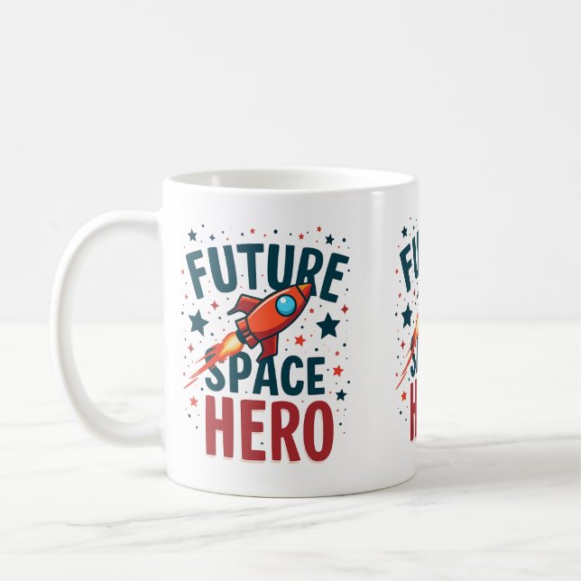 Mug Conception de vaisseau spatial rétro de héros de l (Gauche)