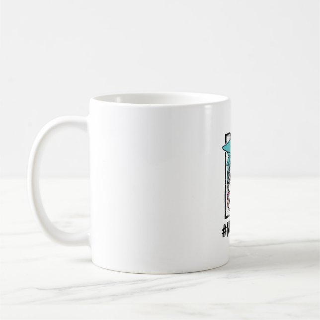 Mug Conception de vecteur d'arc-en-ciel de noeud désor (Gauche)