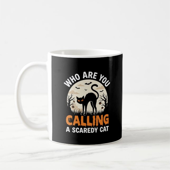 Mug Conception de vecteur de chat noir de Halloween dr (Gauche)