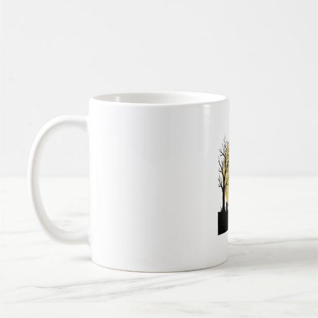 Mug Conception de vecteur de chien de squelette de Hal (Gauche)