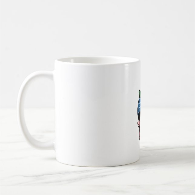 Mug Conception de vecteur de drapeau de crâne de trèfl (Gauche)