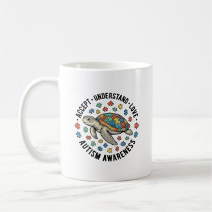Mug Conception de vecteur de puzzle de tortue de sensi