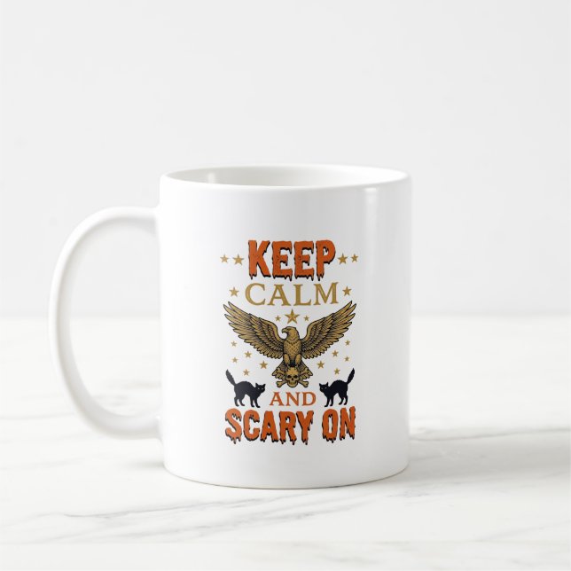 Mug Conception de vecteur Halloween vintage effrayant  (Gauche)