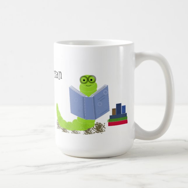 Mug Conception de ver de bibliothèque (Droite)