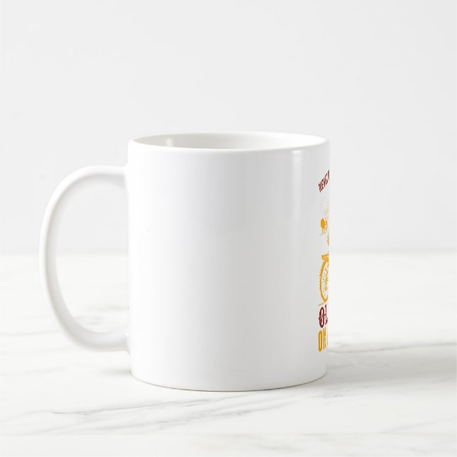 Mug Conception de vieux vélos | Vélo | jamais sous-est (Gauche)