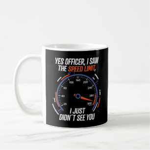 Mug Conception de voiture de limite de vitesse humoris