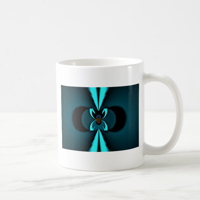 Mug Conception de voyants cyan et noir de bord coupant (Droite)