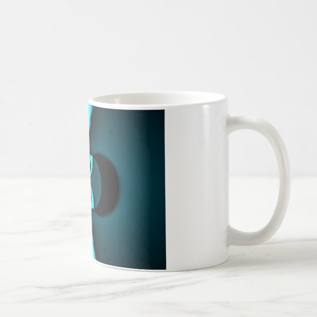 Mug Conception de voyants cyan et noir de bord coupant (Droite)