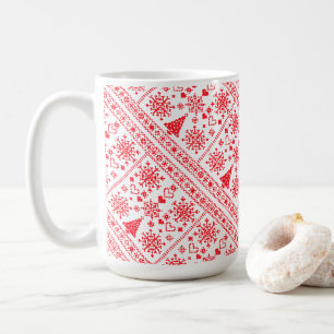 Mug Conception d'échantillonneur à motif croisé pour a