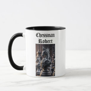 Mug Conception d'échecs Steampunk avec nom personnalis