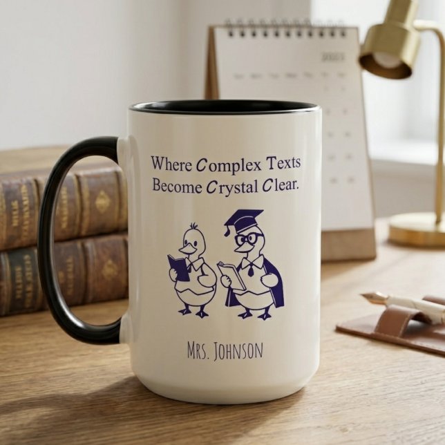 Mug Conception d'enseignant d'anglais pour textes comp (Créateur téléchargé)
