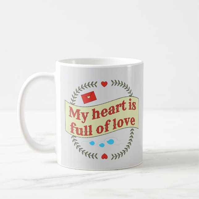 Mug Conception des messages de coeur (Gauche)