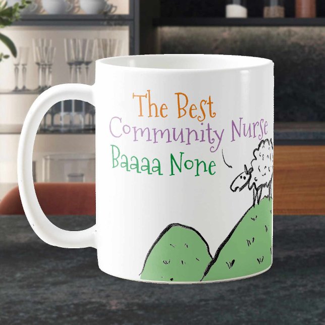 Mug Conception des moutons pour une infirmière communa (Créateur téléchargé)