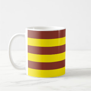 Mug Conception des rayures jaunes et Brown