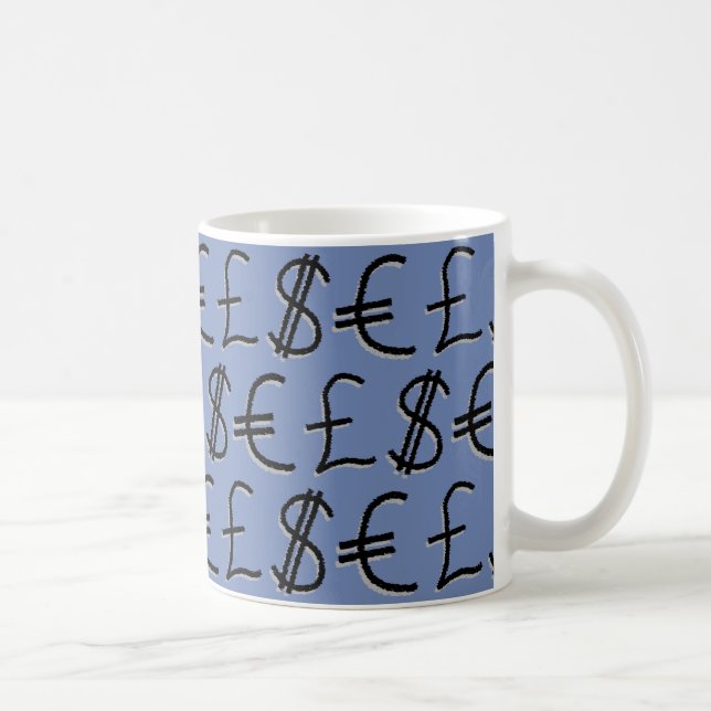 Mug Conception des symboles de devise financière (Droite)