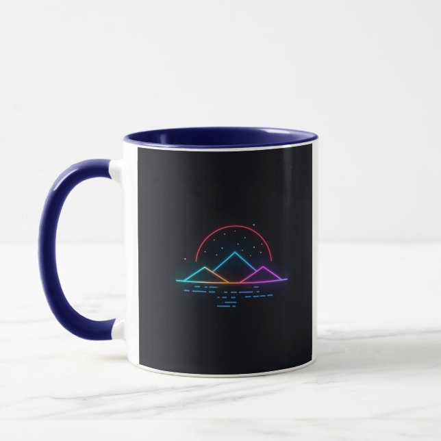 Mug Conception d'esthétique minimaliste néon d'hiver (Gauche)