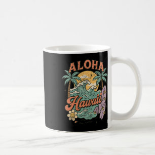 Mug Conception d'été tropicale de surf Hawaï Aloha