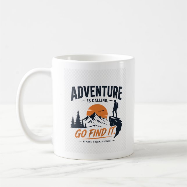 Mug Conception d'explorateur d'aventure et de plein ai (Gauche)