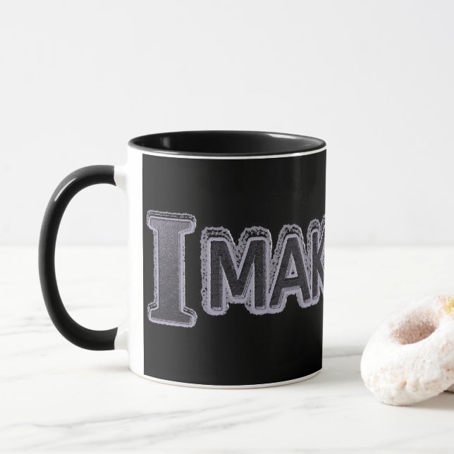 Mug Conception d'expression mignonne "Rendre logique"  (Avec donut)