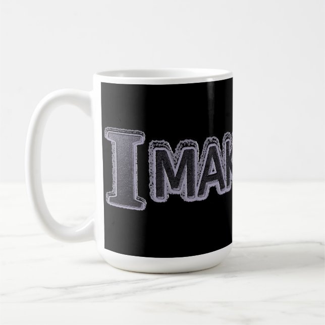 Mug Conception d'expression mignonne "Rendre logique"  (Gauche)
