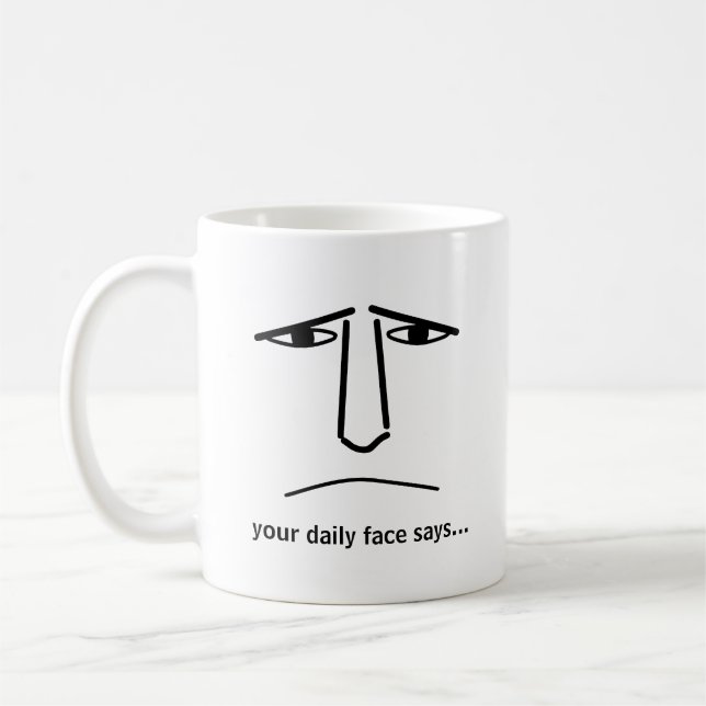 Mug Conception d'expression minimaliste personnalisée  (Gauche)