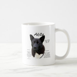 Mug Conception d'histoire d'Akita (noir)