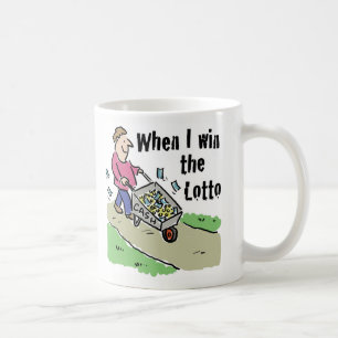 Mug Conception d'homme gagnant à la loterie avec une b