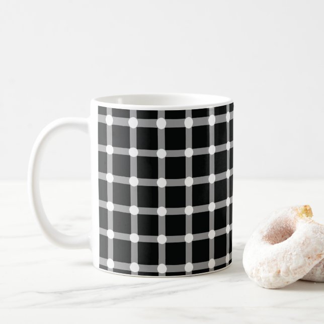 Mug Conception d'illusion optique disparition des poin (Avec donut)