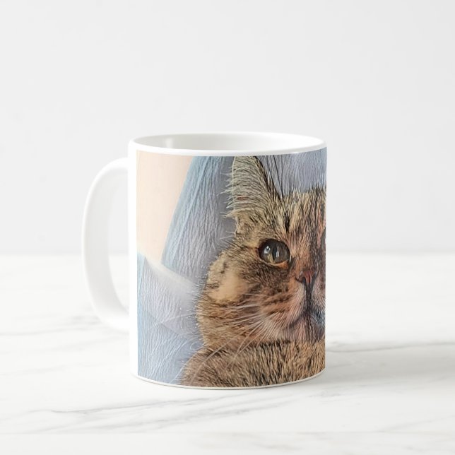 Mug Conception d'illustration de chat tigre (Devant gauche)