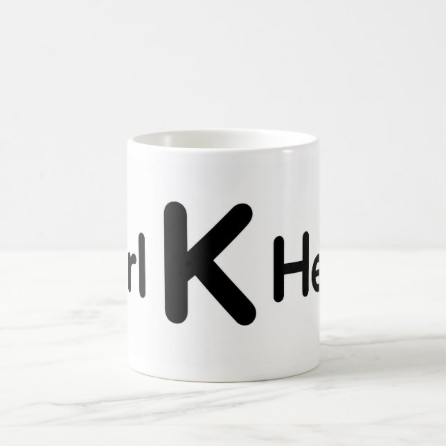 Mug Conception d'initiales personnalisées sur café bla (Centre)
