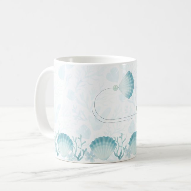 Mug Conception d'océan aquarelle Perle d'Été (Devant gauche)