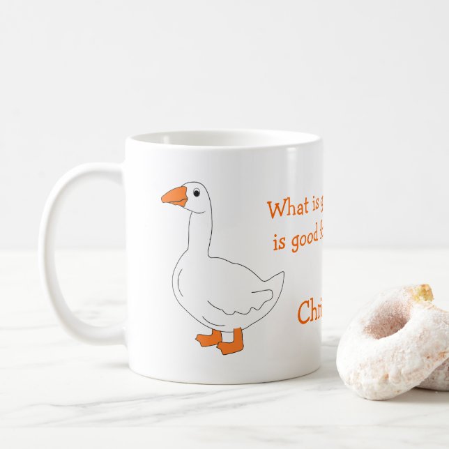 Mug Conception d'oie personnalisée (Avec donut)