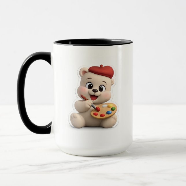 Mug Conception d'ours en peluche adorable et mignonne (Gauche)