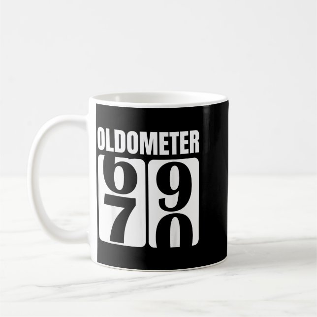 Mug Conception drôle d'anniversaire 70 ans Oldometer (Gauche)