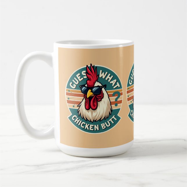 Mug Conception drôle de blague de poulet rétro (Gauche)