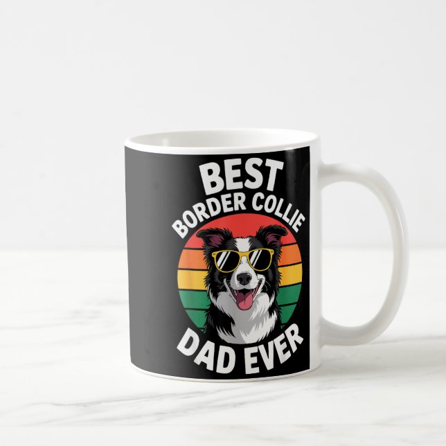 Mug Conception drôle de Border Collie pour hommes Papa (Droite)